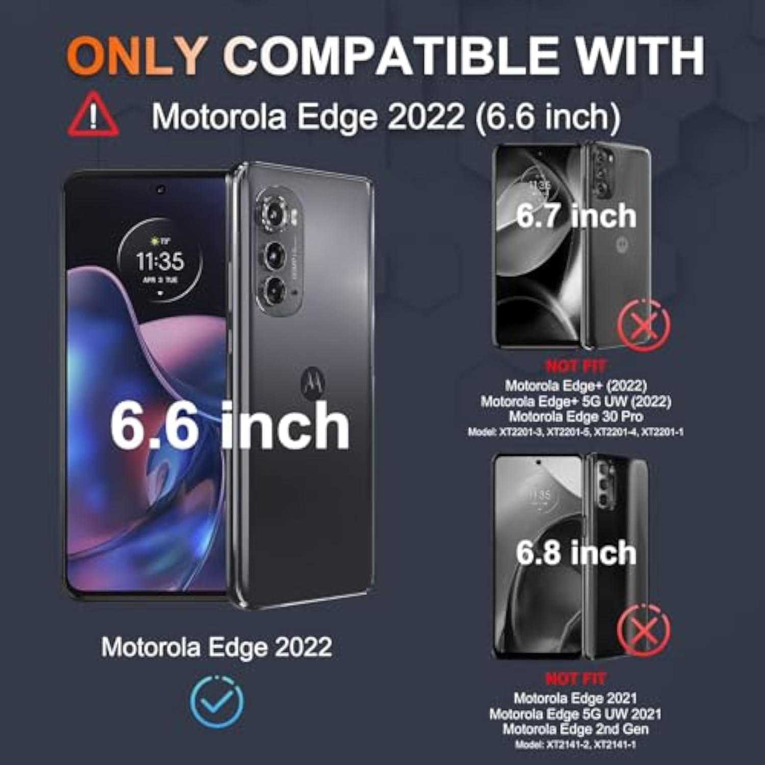 For Motorola Edge-2022 Case:?Not Fit Edge Plus/Edge 5G Uw? Heavy Duty 3 In 1 Rugged Cover, Military Grade Sturdy Shockproof Cell Phone Android Funda Para Moto Edge2022, Teal Blue