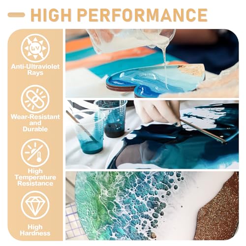 Epoxy Resin Kit 72Oz?Newly Formulated Crystal Clear Epoxy Resin?Strong, Bubble-Free, Anti-Yellowing Art Resin That?Suitable For Casting, Diy, Resin Art, Molds, Jewelry, Easy To Mix 1:1 Ratio