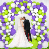 Lightyear World Balloon Garland Arch Kit - 122Pcs Green Purple White B