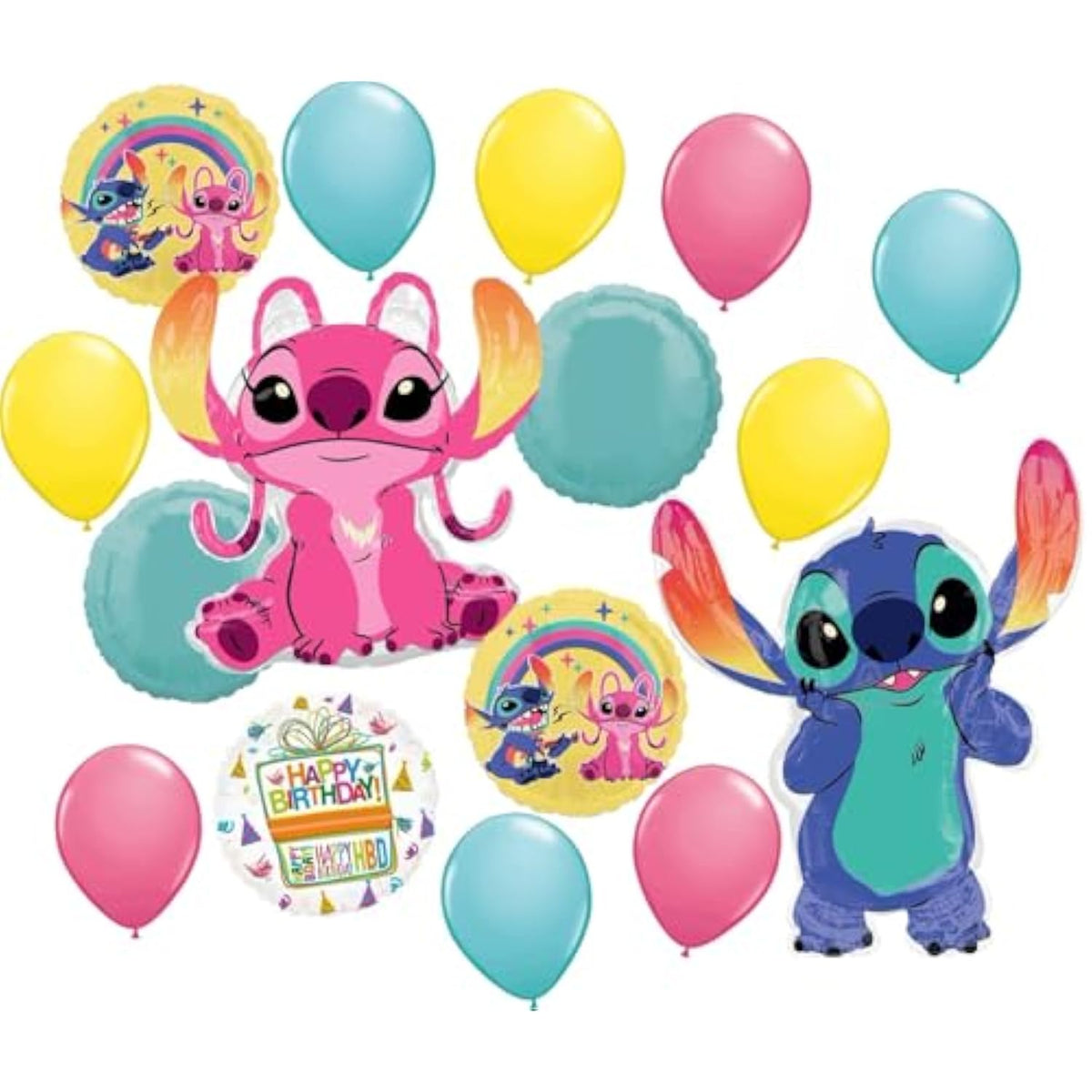 Anagram Stitch Girl Theme Birthday Party Foil and Latex Balloon Decorations, BQ_4167