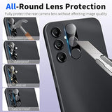 [2+2 Pack] Privacy Screen Protector For Samsung Galaxy A14 5G With Camera Lens Protector, Anti-Spy Tempered Glass Film, Full Coverage, Anti-Scratch, Bubble Free, Case Friendly, Easy Installation