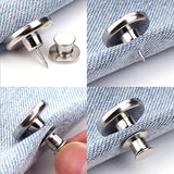 Jeans Button Replacement No Sew, 24 Sets Metal Buttons For Pants - Ins
