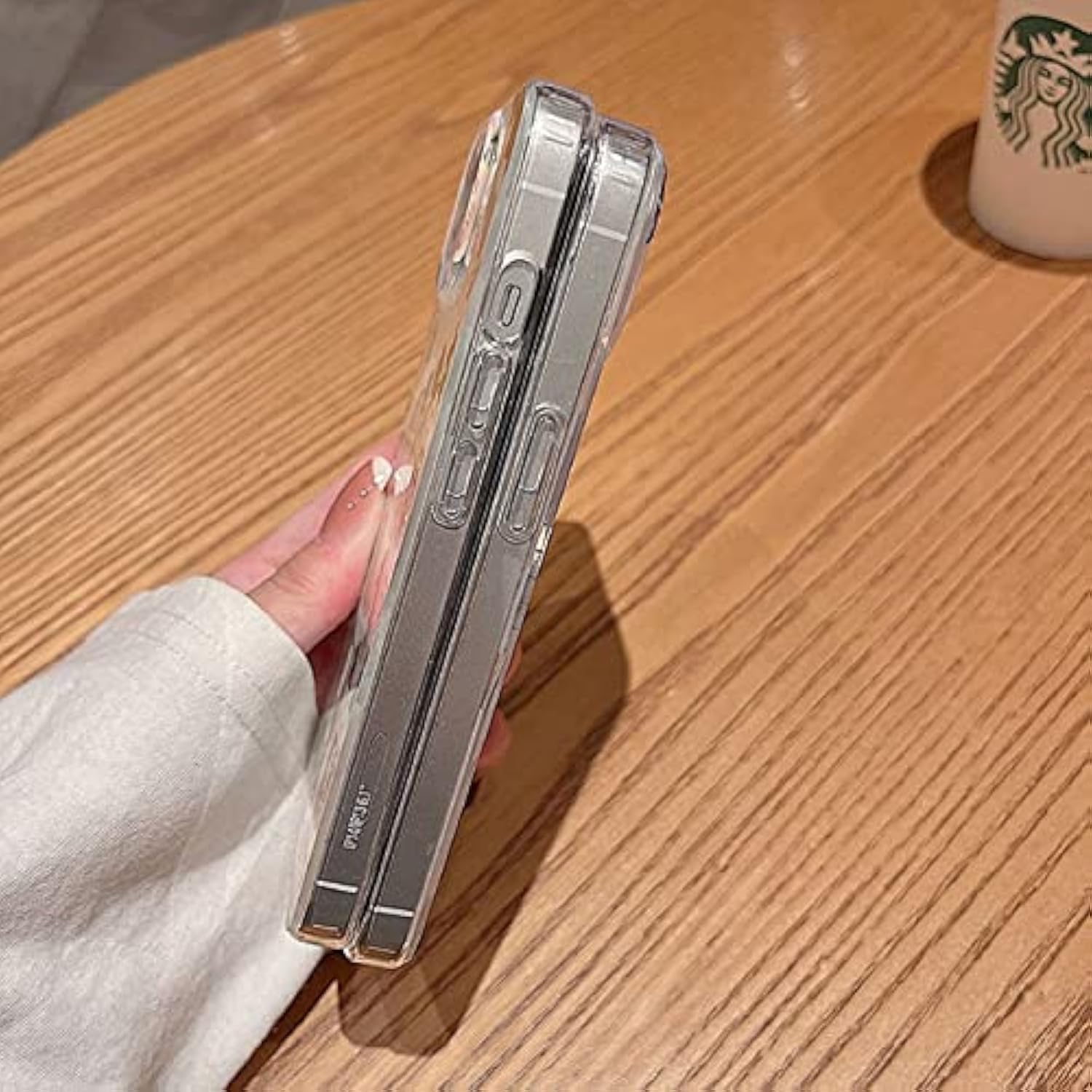 Clear Magnetic Case For Iphone 12/12 Pro Phone Case [Compatible With Magsafe Charger] Gardenia Floral Print Pattern Slim Anti-Scratch Cover For Women Girl