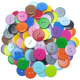 3/4"(20Mm) Mix Lots 100Pcs Resin Button Solid Color 2Holes Craft Cloth