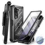 SUPCASE for Galaxy Z Fold 5 Case (Unicorn Beetle), [Belt Clip with S Pen Holder] [Built-in Screen Protector & Stand] Heavy Duty Shockproof Protective Rugged Phone Case for Samsung Fold 5, Black