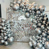 35pcs 18" Metallic Silver Chrome Balloons – Thick, Large for Weddings, Birthdays & Parties