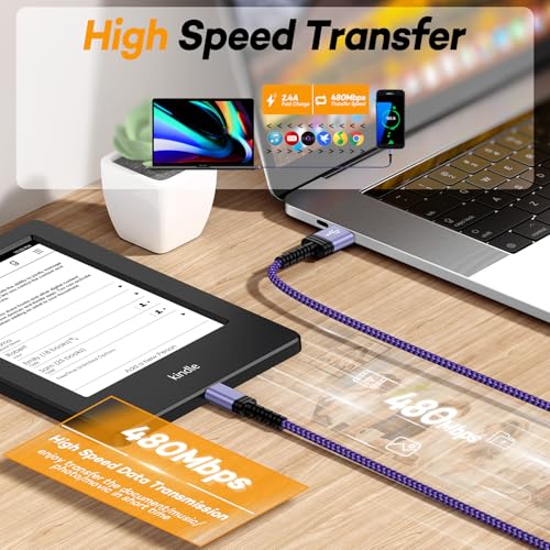 Tablets Charger Cord Replacement Fire Charging Car Cable for Paperwhite Charger Cord for New Kindle Fire HD Tablets Fire HD 7 8 9 10 10plus Kid Pro,