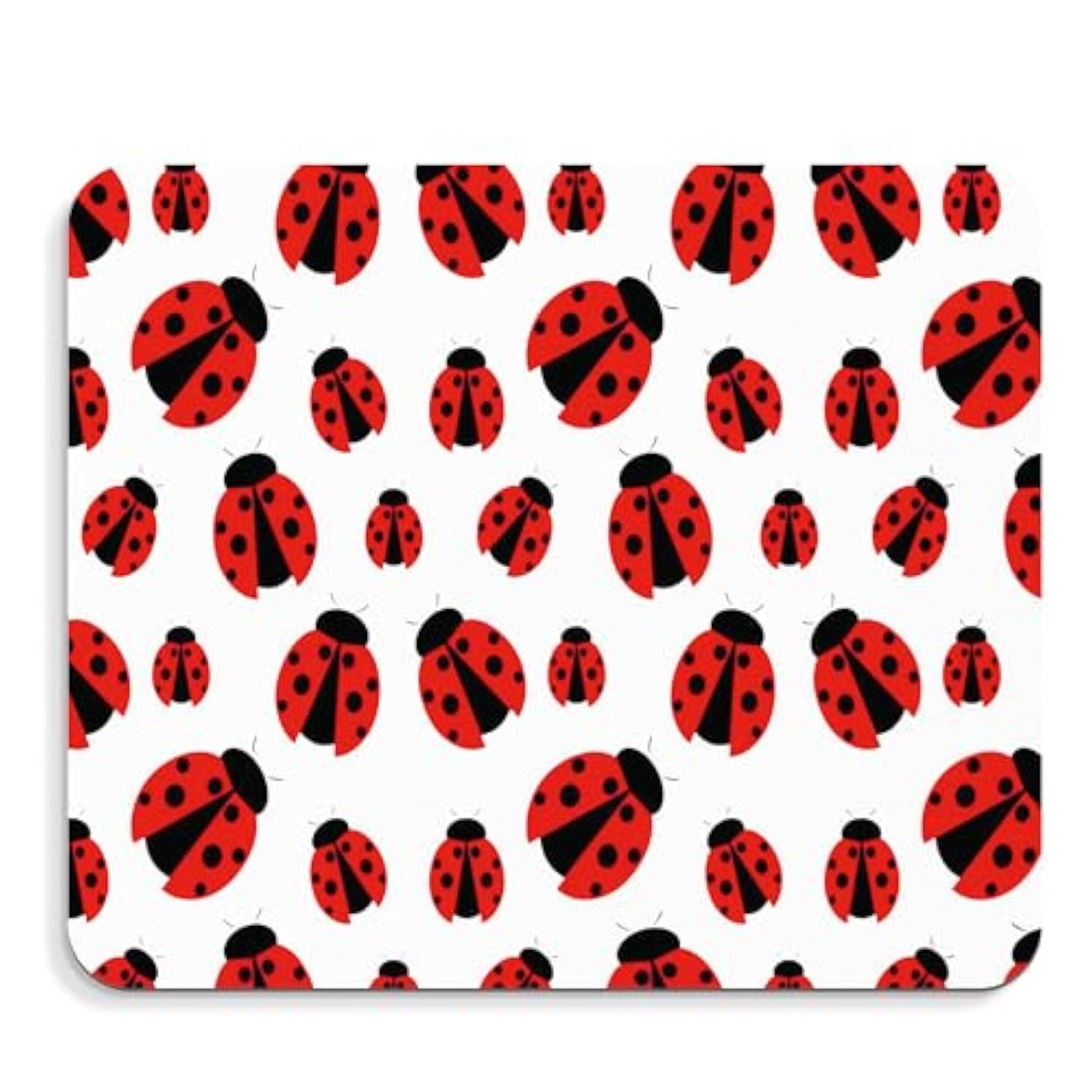 Cute Ladybug Mouse Pad - Cute Insect Decor Office Mousepad, Insect Decor Desk Mouse Pads, Ladybug Gift, Gifts For Coworkers, Gifts For Employees, 9.5X8 Inches