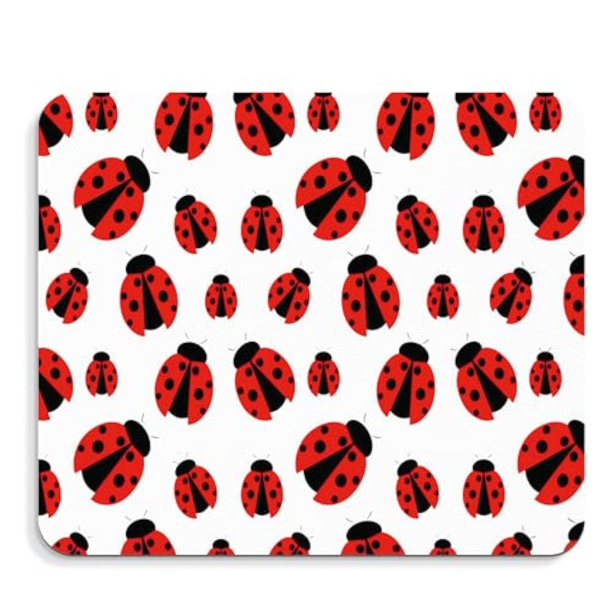 Cute Ladybug Mouse Pad - Cute Insect Decor Office Mousepad, Insect Decor Desk Mouse Pads, Ladybug Gift, Gifts For Coworkers, Gifts For Employees, 9.5X8 Inches