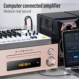 Rca To 3.5Mm Aux Cable, (1.5M/4.9Feet) 3.5Mm 1/8 To Rca 2-Male Headphone Jack