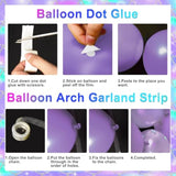 325 Pcs Mermaid Birthday Party Supplies Includes Disposable Paper Plates, Cups, Napkins, Tablecloth, Banner & Balloon Arch Kit For Girls Women Mermaid Party Decorations, Serves 25