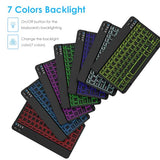 Mini 60% 61 Keys Mechanical Keyboard With Red Switches, Led Backlit, Small Portable Gaming Wired Keyboard For Laptop, Pc, Gamer, Typist, Mac, Ps4, Xbox One Gamer (Black+White)