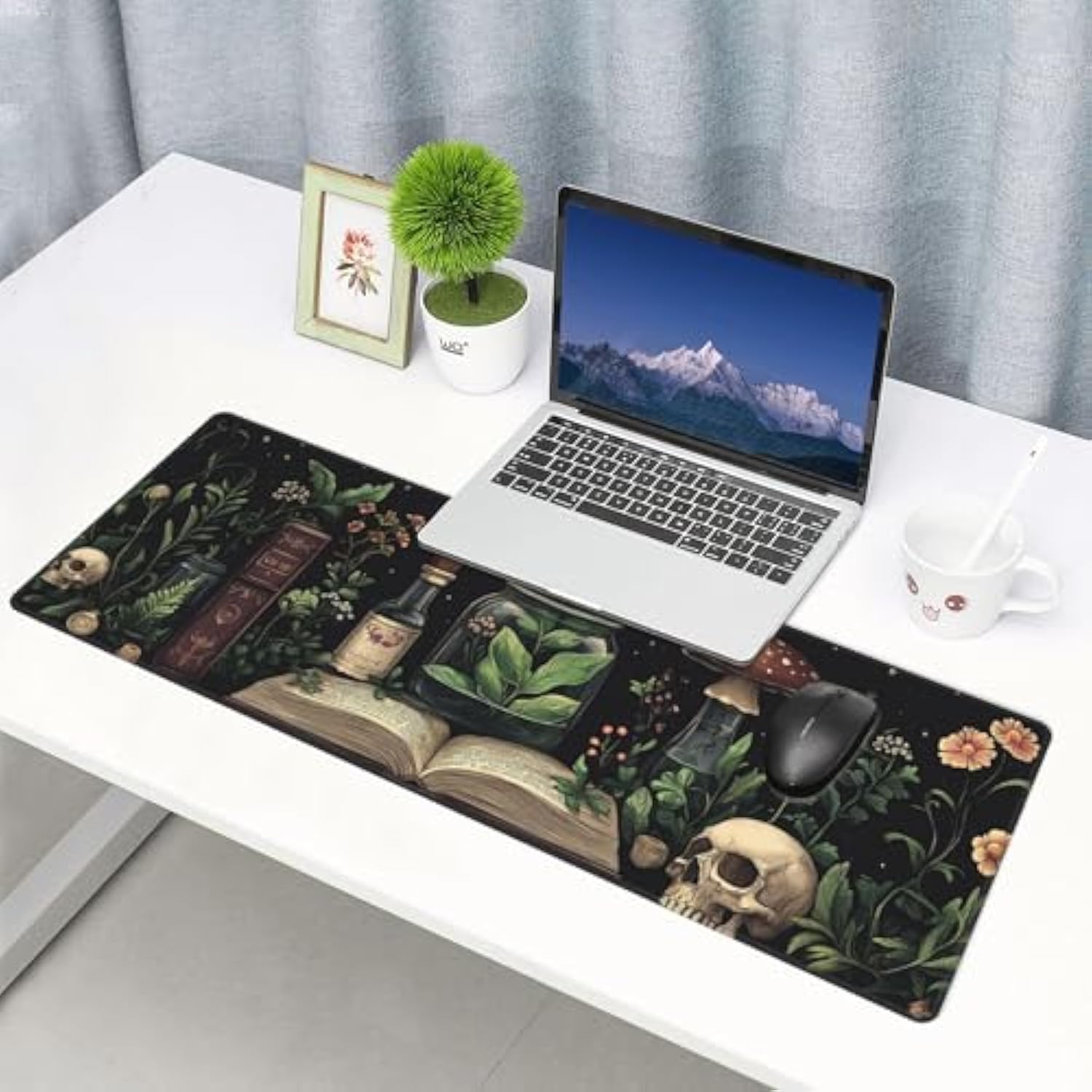 Dark Academy Desk Mat Large Gaming Mouse Pad Dark Academy Extended Mousepad Big In Laptop Computer Mouse Keyboard Mat For Office Desk Decor 35.5X16 In