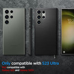 Spigen Liquid Air Designed for Galaxy S23 Ultra Case (2023) [Military-Grade Protection] - Matte Black