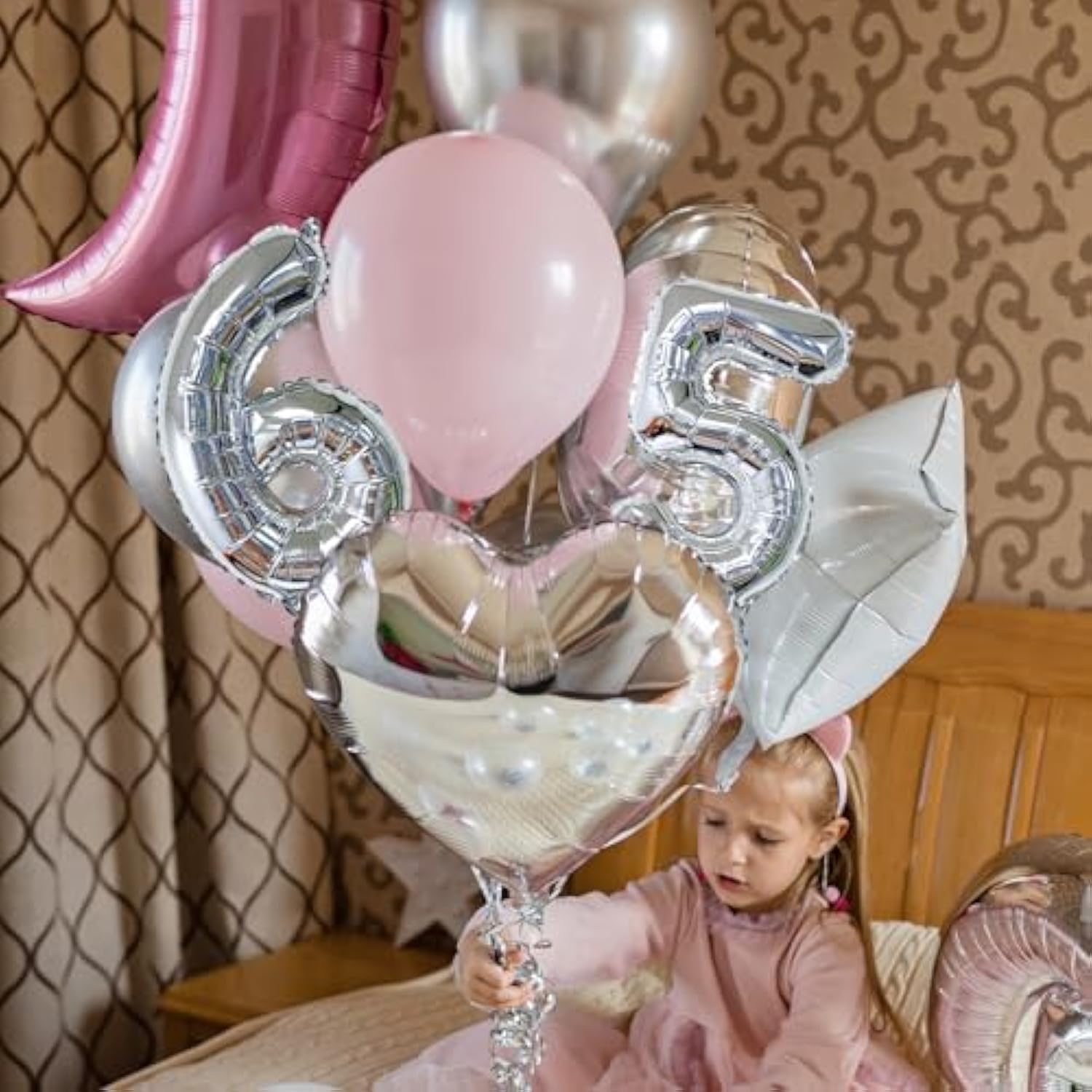 20pcs Silver Number Balloons 0-9 Foil Birthday Anniversary Graduation Decor