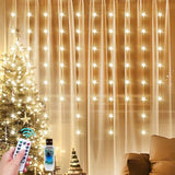 Star Curtain Lights Hanging Star Light For Window 70 Stars String Lights For Wall Décor Usb Plug In 8 Modes Twinkle Fair