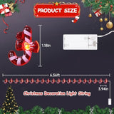 Candy Cane Led String Lights Warm Fairy Lights 6.56Ft 20Led Christmas Lights Decoration For Indoor Outdoor Winter Party