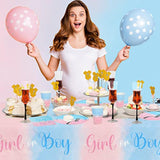 Gender Reveal Party Supplies – Boy or Girl Plates, Cups, Napkins & Tablecloth for 25 Guests
