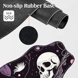 Raven Skulls Desk Mat Irregular Shape Large Mouse Pad 35.4"X15.75" Desk Rubber Base Mousepad With Stitched Edges Big Desk Pad For Work,Game,Office,Home