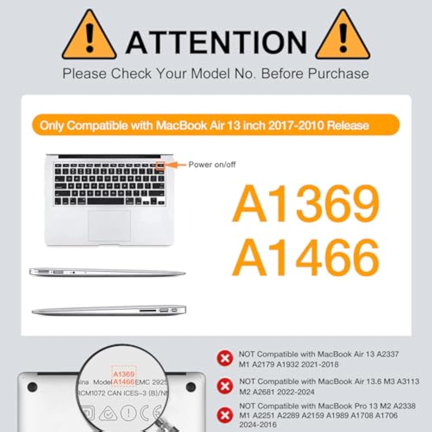 MOSISO Compatible with MacBook Air 13 inch Case (Models: A1369 & A1466, Older Version 2010-2017 Release), Protective Plastic Hard Shell Case & Keyboard Cover & Screen Protector, Light Purple