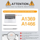 MOSISO Compatible with MacBook Air 13 inch Case (Models: A1369 & A1466, Older Version 2010-2017 Release), Protective Plastic Hard Shell Case & Keyboard Cover & Screen Protector, Light Purple