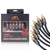 Pro 100% Ofc Copper 6 Channel 15 Ft Rca Audio Interconnect Stereo Cable With T