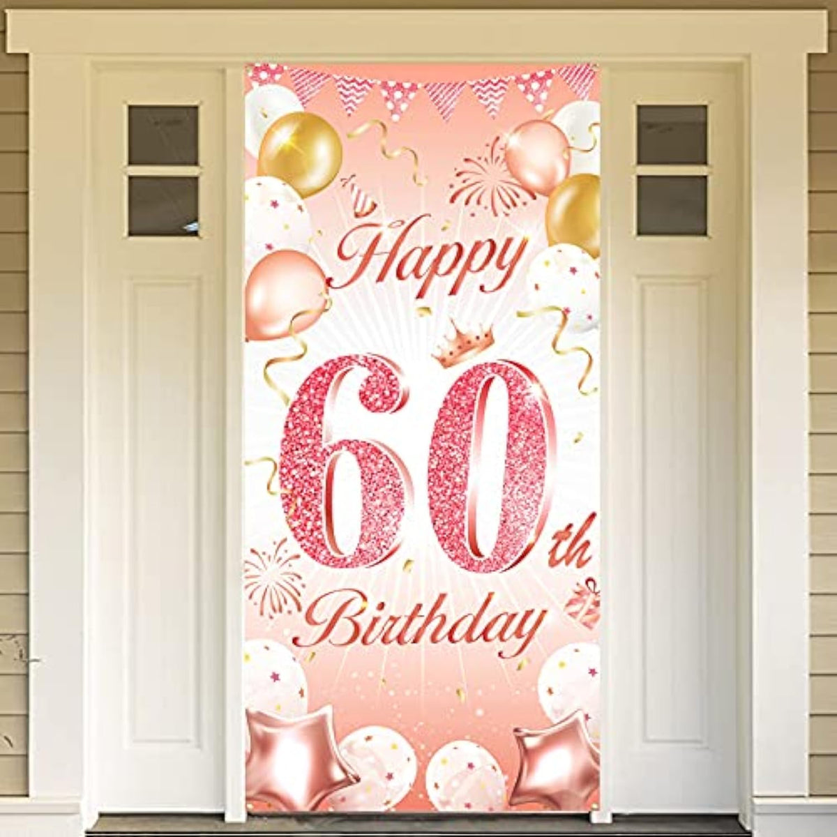 Rose Gold 60Th Birthday Party Decoration For Woman, Rose Gold 60Th Bir