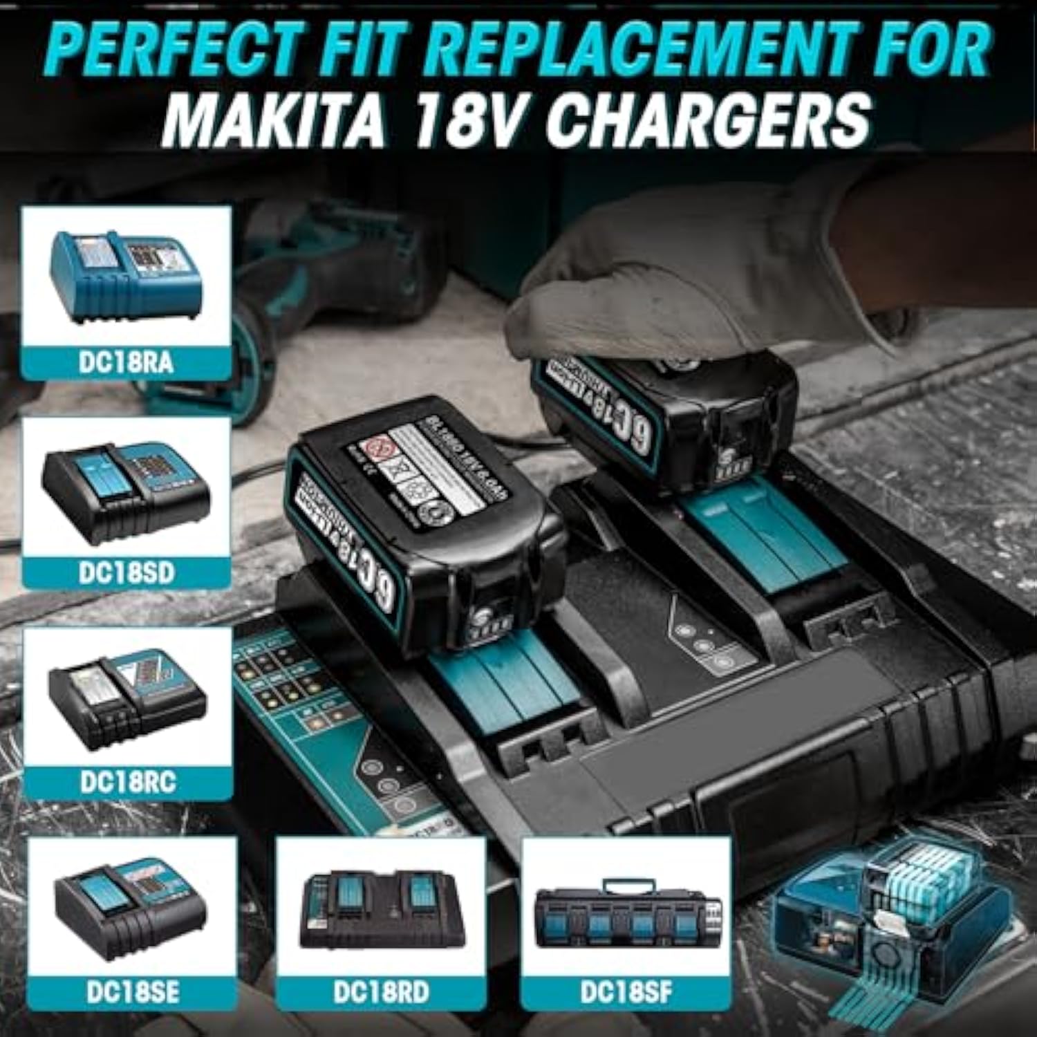 , 2 Pack 18V Lxt Lithium-Ion 6.0Ah Battery Compatible With Makita 18V Cordless Tool Battery Bl1860B Bl1850 Bl1850B Bl1840 Bl1840B Bl1830 Bl1830B Bl1815 Bl1815B