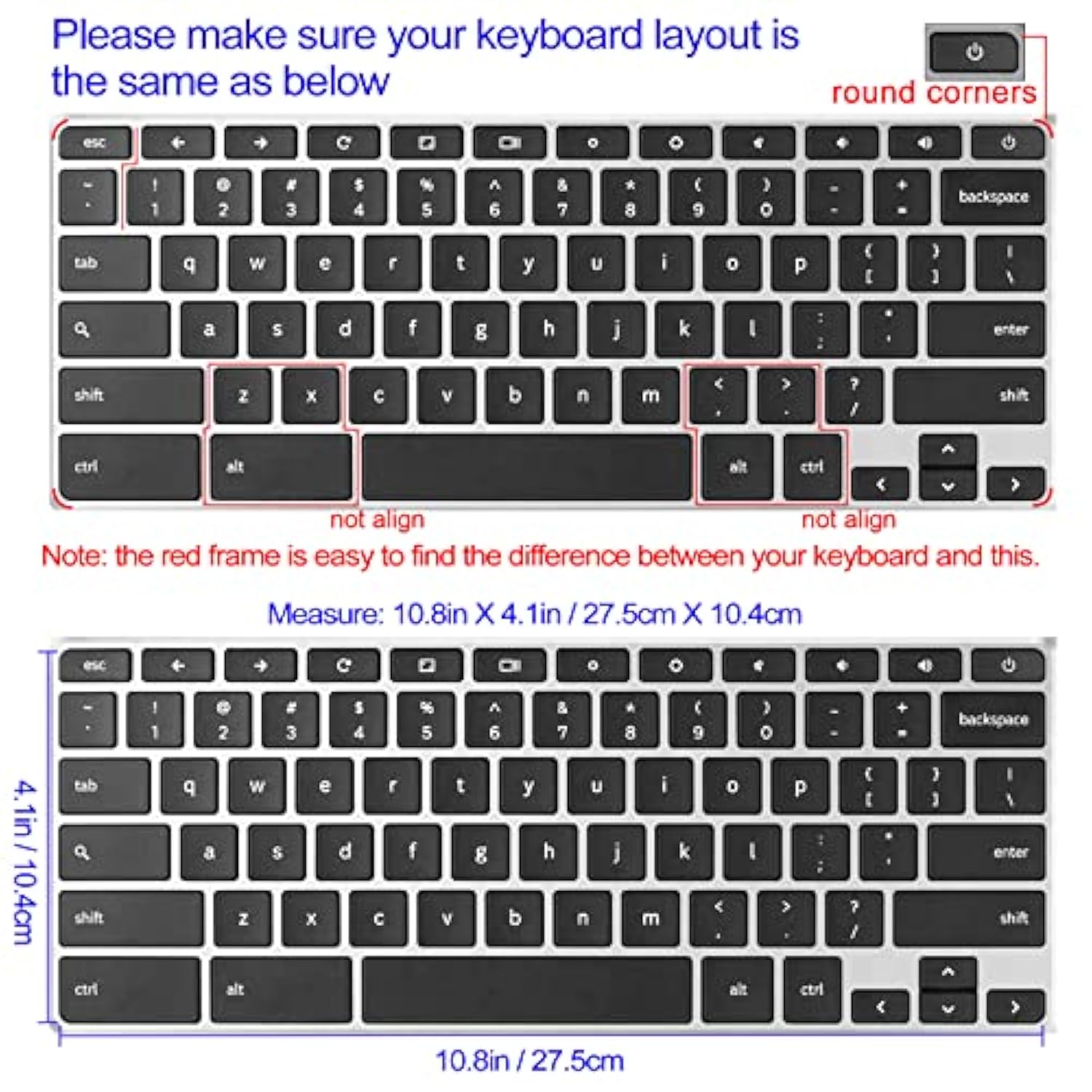 Silicone Keyboard Skin For Samsung Chromebook 4 Xe310Xba 11.6 Inch/Chromebook