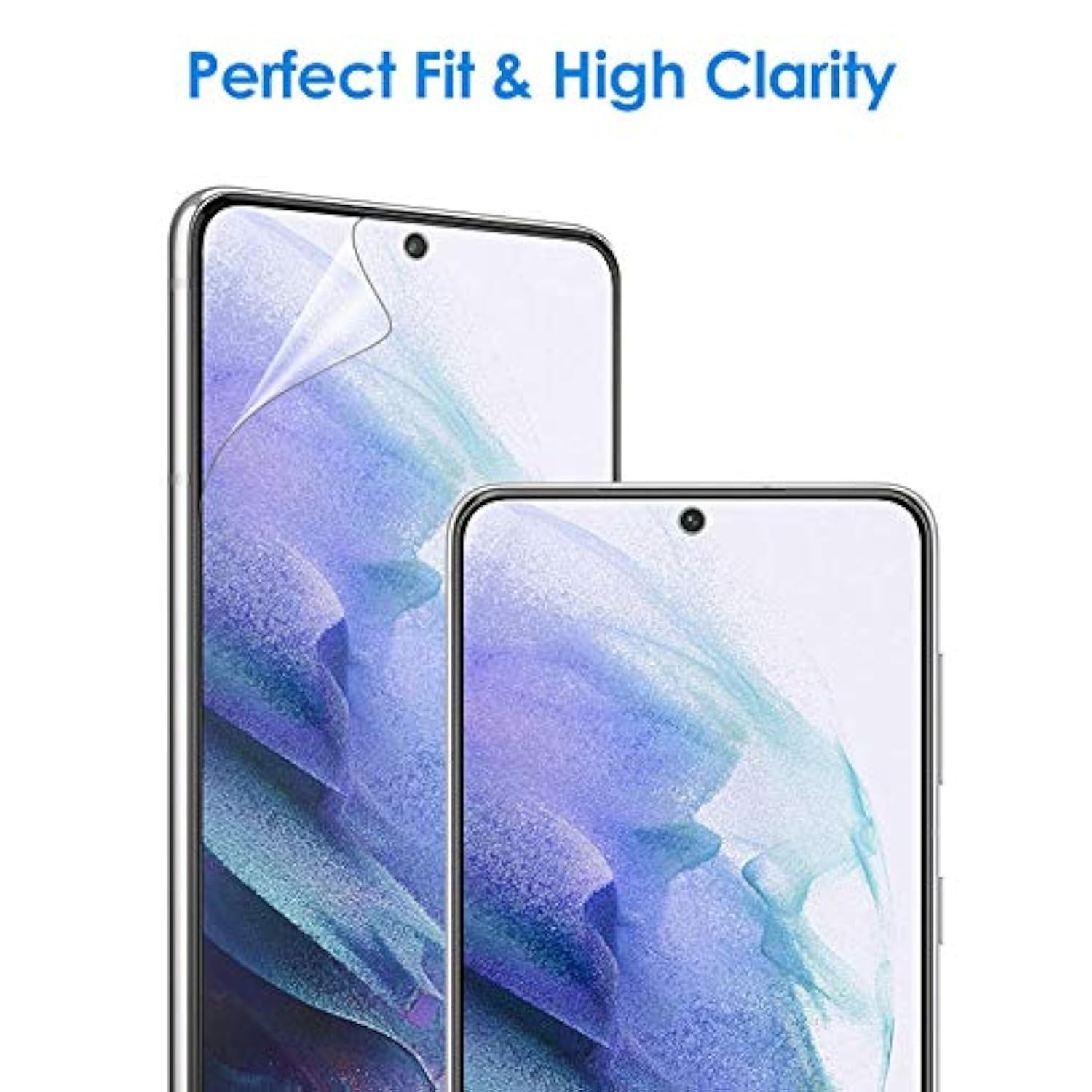 JETech Screen Protector Compatible with Samsung Galaxy S21 5G 6.2-Inch, HD Clarity, Flexible TPU Film Compatible with Fingerprint Sensor, 2-Pack