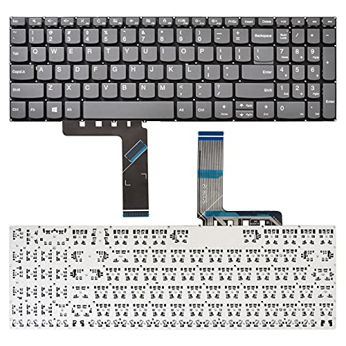 Keyboard Replacement Compatible With Lenovo Ideapad 3-15Ada 3-15Are 3-15Igl 3-15Iml 330S-15Arr 330S-15Ast 330S-15Ikb S340-15Api S340-15Iwl.V130-15Igm V130-15Ikb Us Layout Grey No Frame