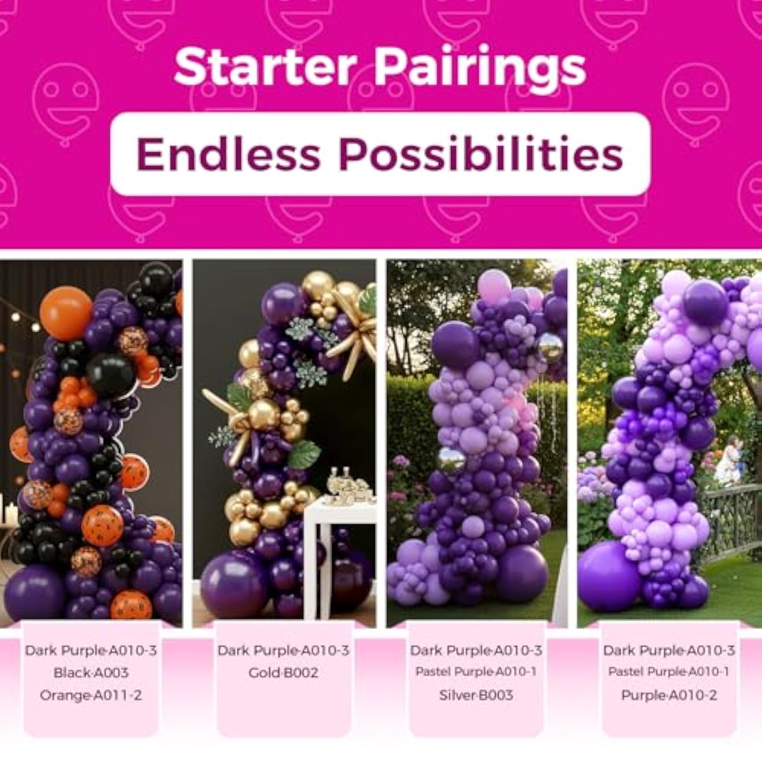 100 Pack Dark Purple 12 Inch Latex Balloons Helium Party Decorations for Halloween