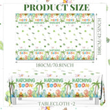 3Pieces Dinosaur Baby Shower Decorations Tablecloth, Hatching Soon Tablecover Disposable, It'S A Boy Party Supplies Tablecloth For Boy Baby Shower