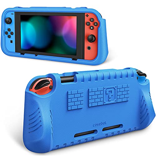 Kids Case Compatible with Nintendo Switch with Game Card Slots - [Ultralight] Shockproof Protective Cover with Ergonomic Grip, Kids Friendly Grip