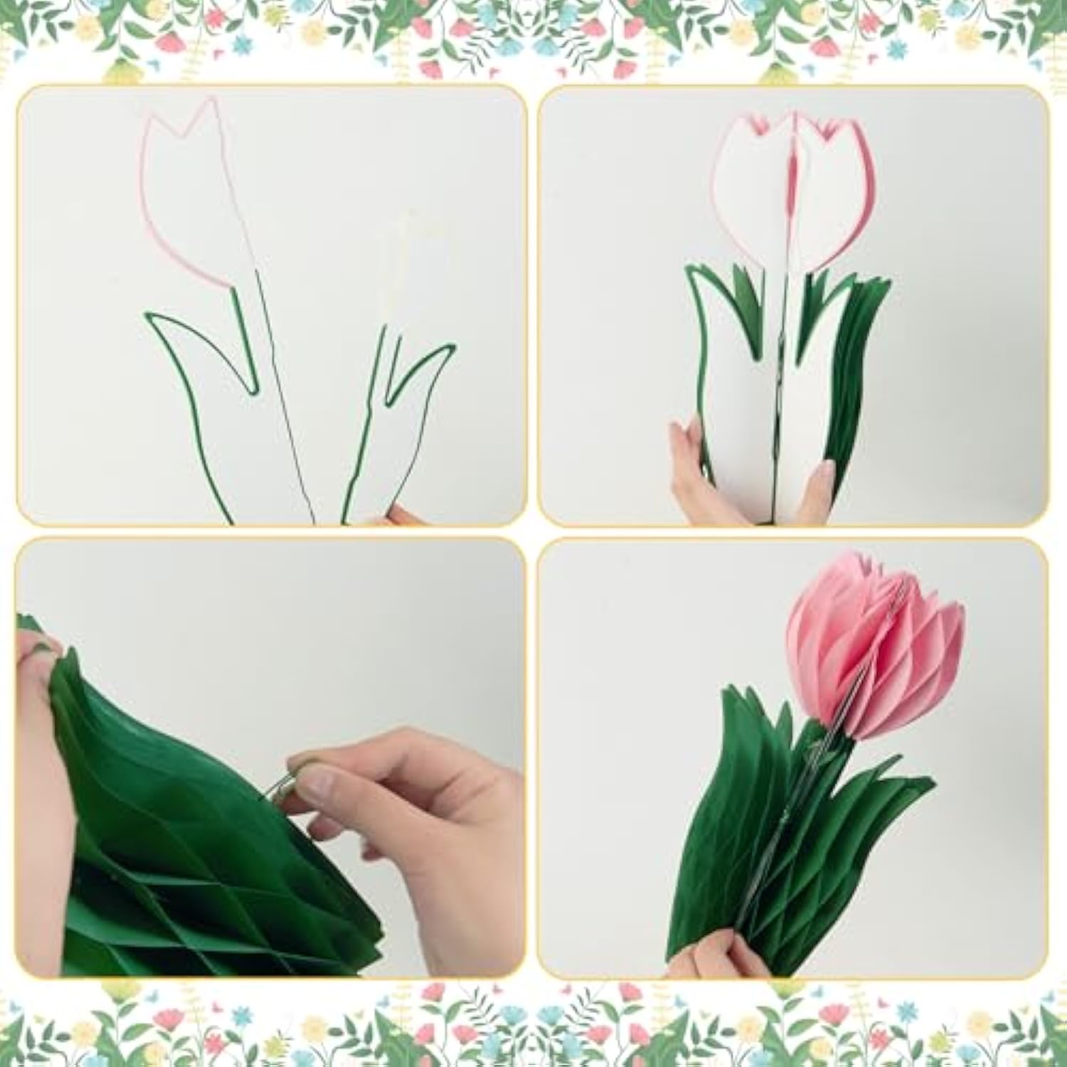 8 Pcs Honeycomb Decoration, Tulip Decorations, Spring Decoration For Office, Garden Party, Table Centerpieces, Mother'S Day Decor, Spring Hanging Decor