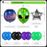 Alien & UFO Birthday Party Decorations Set with Banner and Space-Themed Supplies