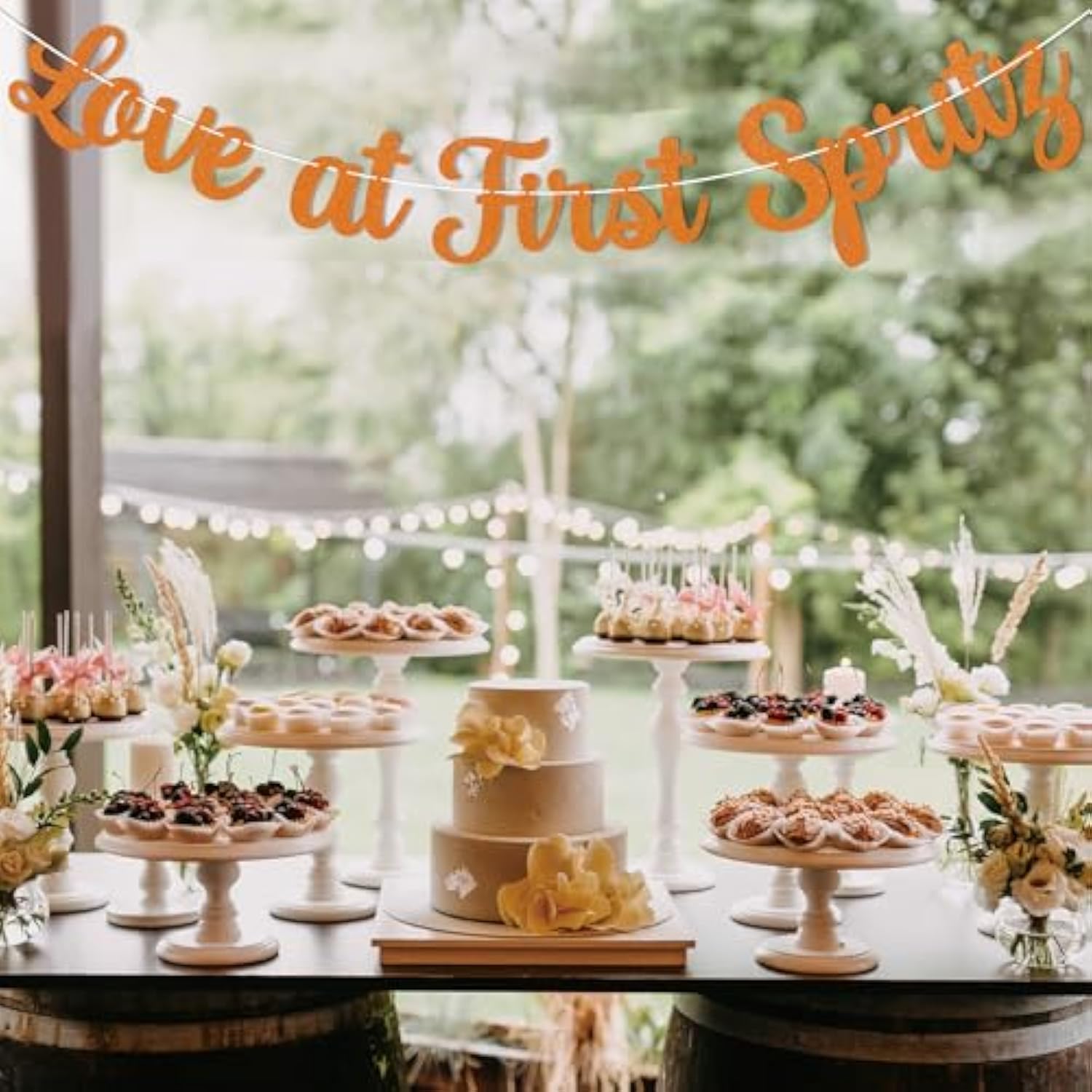 Love At First Spritz Banner, Aperol Spritz Bridal Shower Party Decorations, Love At First Spritz Decorations, Orange Girls Bridal Brunch Couple Shower Bachelorette Party Decor