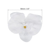 9Cm/3.5" Artificial Orchid Flower Heads, 20 Pack Silk Phalaenopsis Fake Butterfly Orchid Heads For Wedding Floral Bouquet Decor Diy Craft Making, Pure White