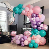 Mermaid Balloon Garland Kit: Pink, Purple & Blue Under The Sea Party Decor
