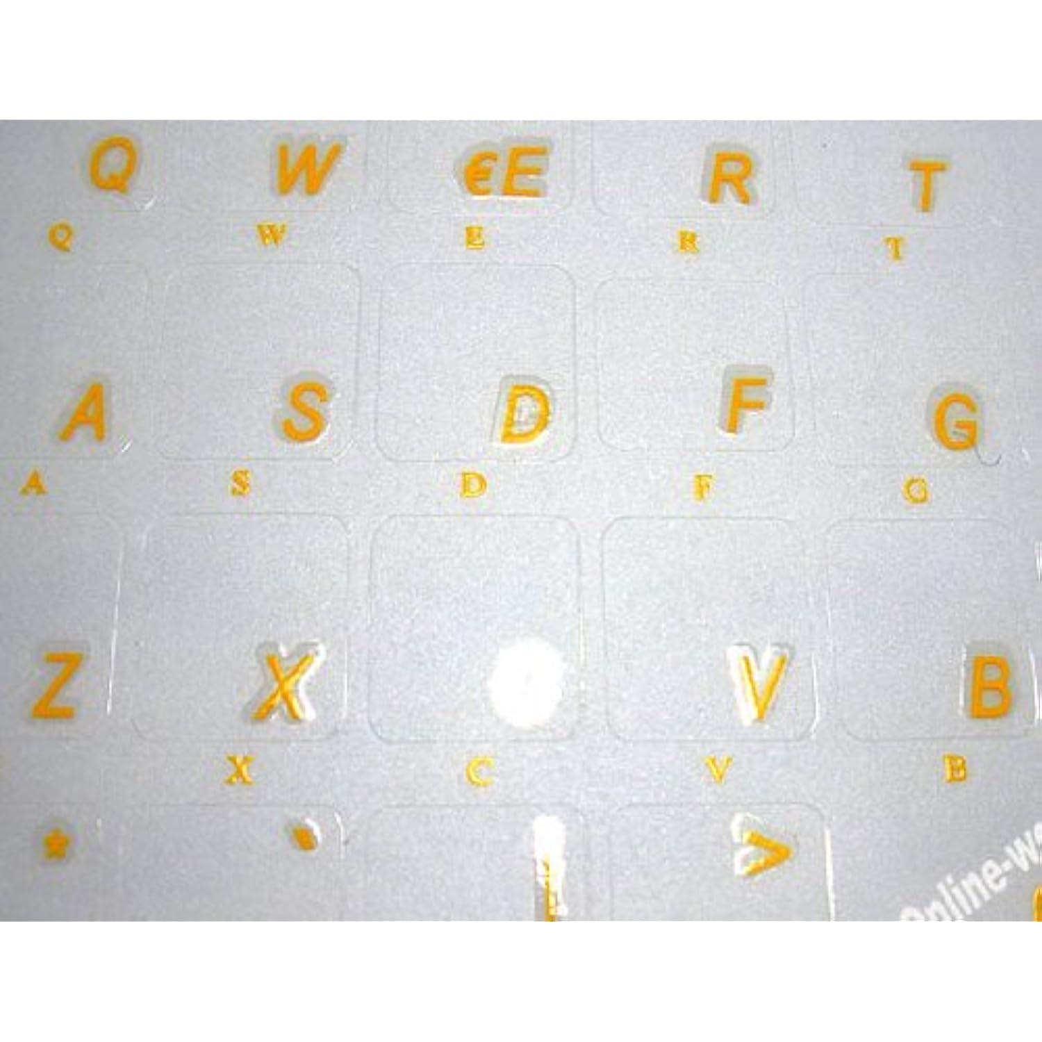 Online-Welcome Portuguese Traditional Keyboard Label with Yellow Lettering Tra