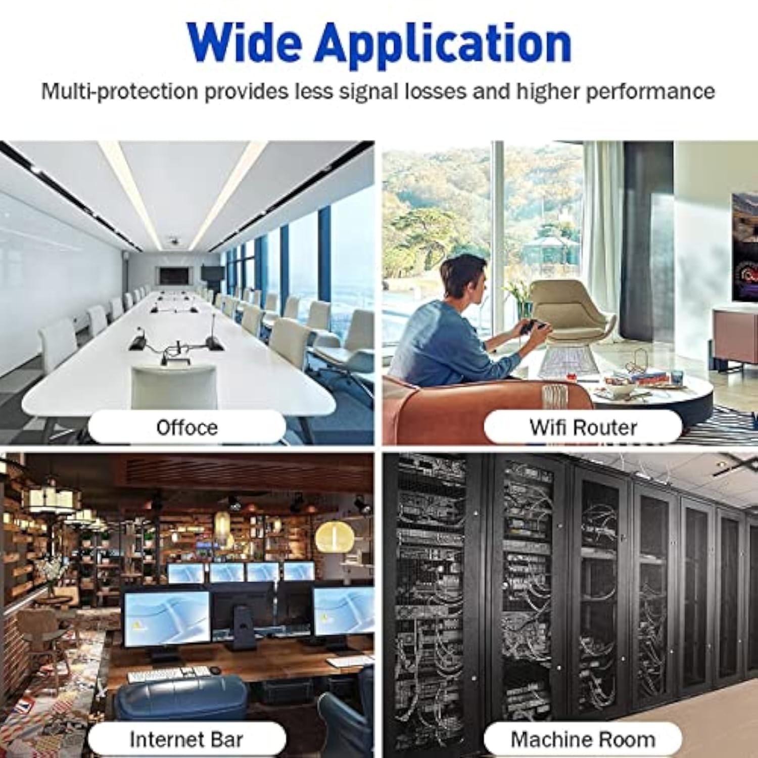 2Pack Cat6A Ethernet Cable Slim 3Ft, Thin Cat6 Ethernet Patch Cable 90 Degree