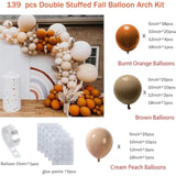 161PCS Fall Balloon Arch Kit with Burnt Orange Terracotta Balloons for Thanksgiving