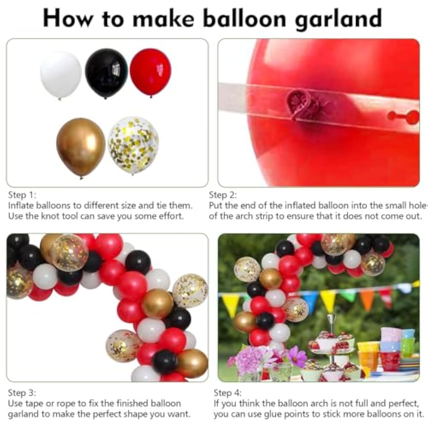 Diy Balloon Arch & Garland Kit, 113Pcs Party Balloons Decoration Set,