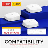 Drill Free Wall Mount For Eero Pro 6 & Eero Pro 6E Mesh Wifi Router (Not Compatible With Other Eero Models), Strong Vhb Adhesive, Easy Install Holder Bracket, No Mess, Increase Range & Reduce Clutter