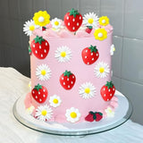 Strawberry Cake Topper Berry 1St Birthday Cake Topper Decoration Dasiy Flower Sweet Fruit Theme First Birthday Strawberry Baby Shower Birthday Party Supplies