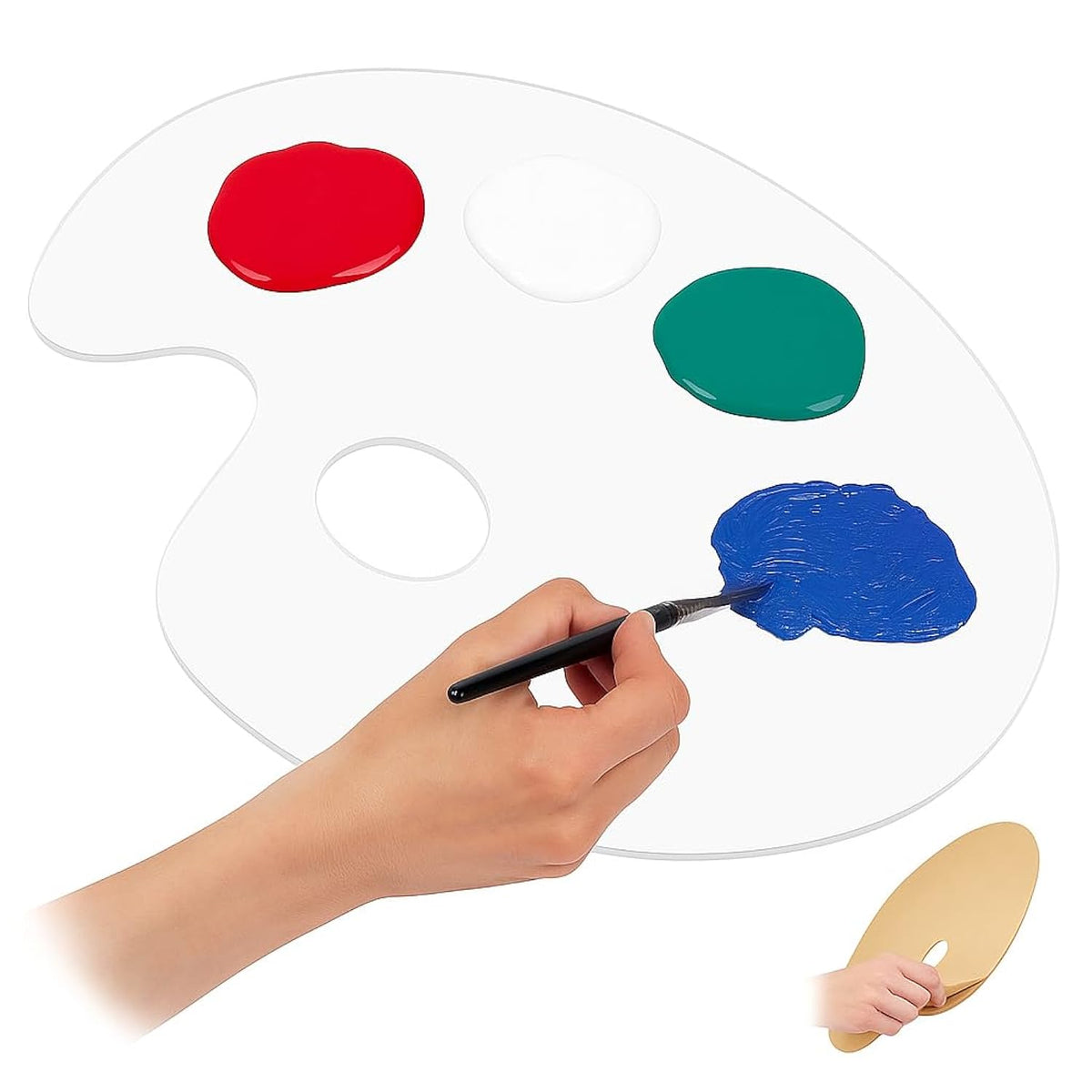 Eg Liberty Extra Large Acrylic Paint Palette 12X16 In Premium Thick Professional Design