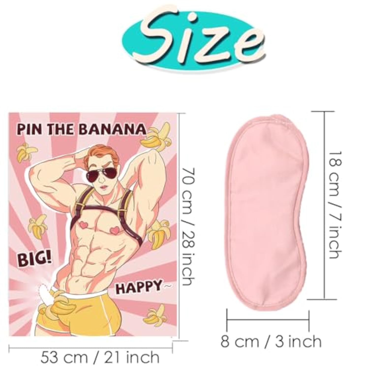 Bridal Shower Games Bachelorette Party Games Funny Party Game - Pin The Banana On The Hunk 24 Players, Birthday Party Game Girls Nights Party Game Pin The Game, Engagement Party Games Adults Wall Game