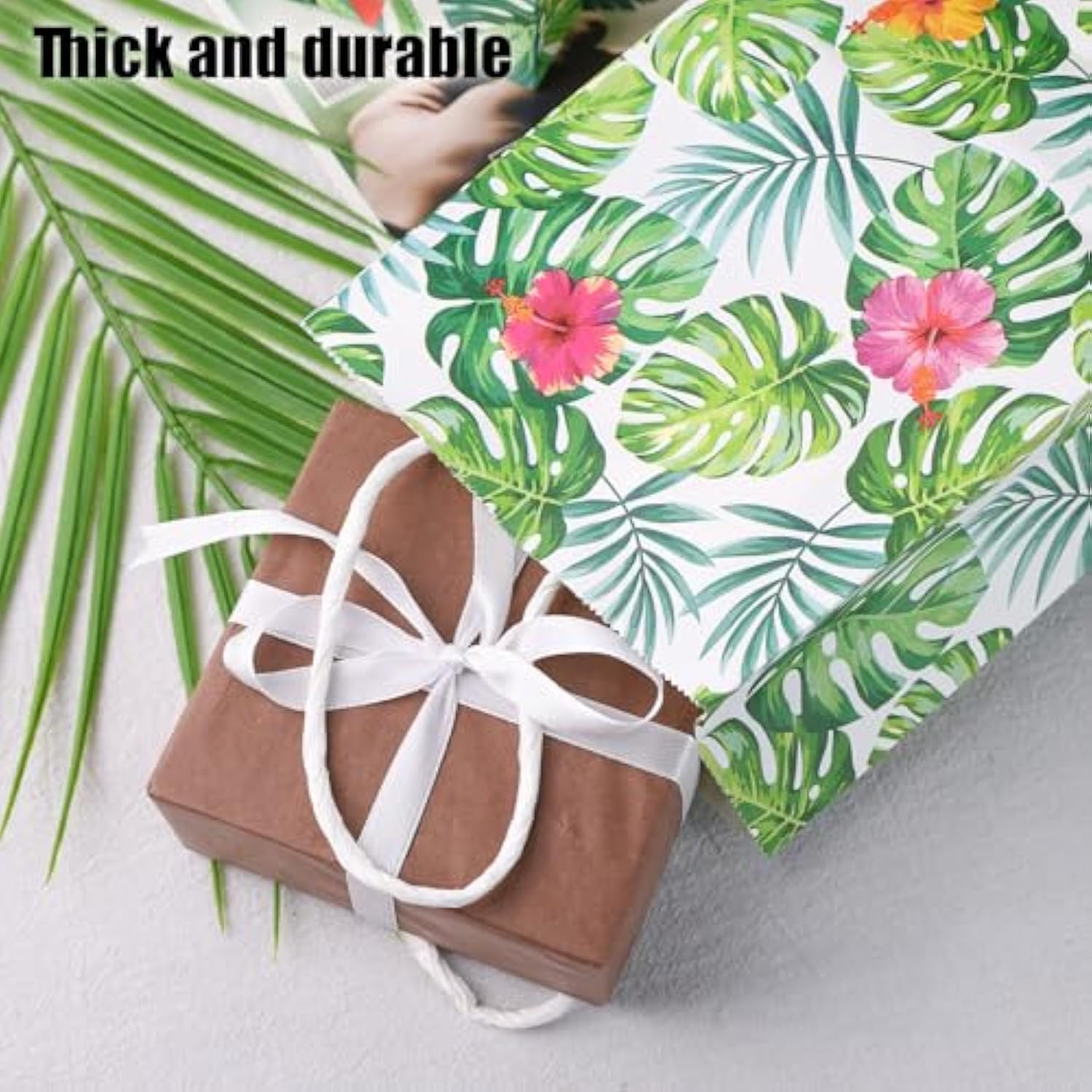 32Pcs Luau Party Bags Tropical Paper Bags With Handle Hawaiian Aloha Party Favor