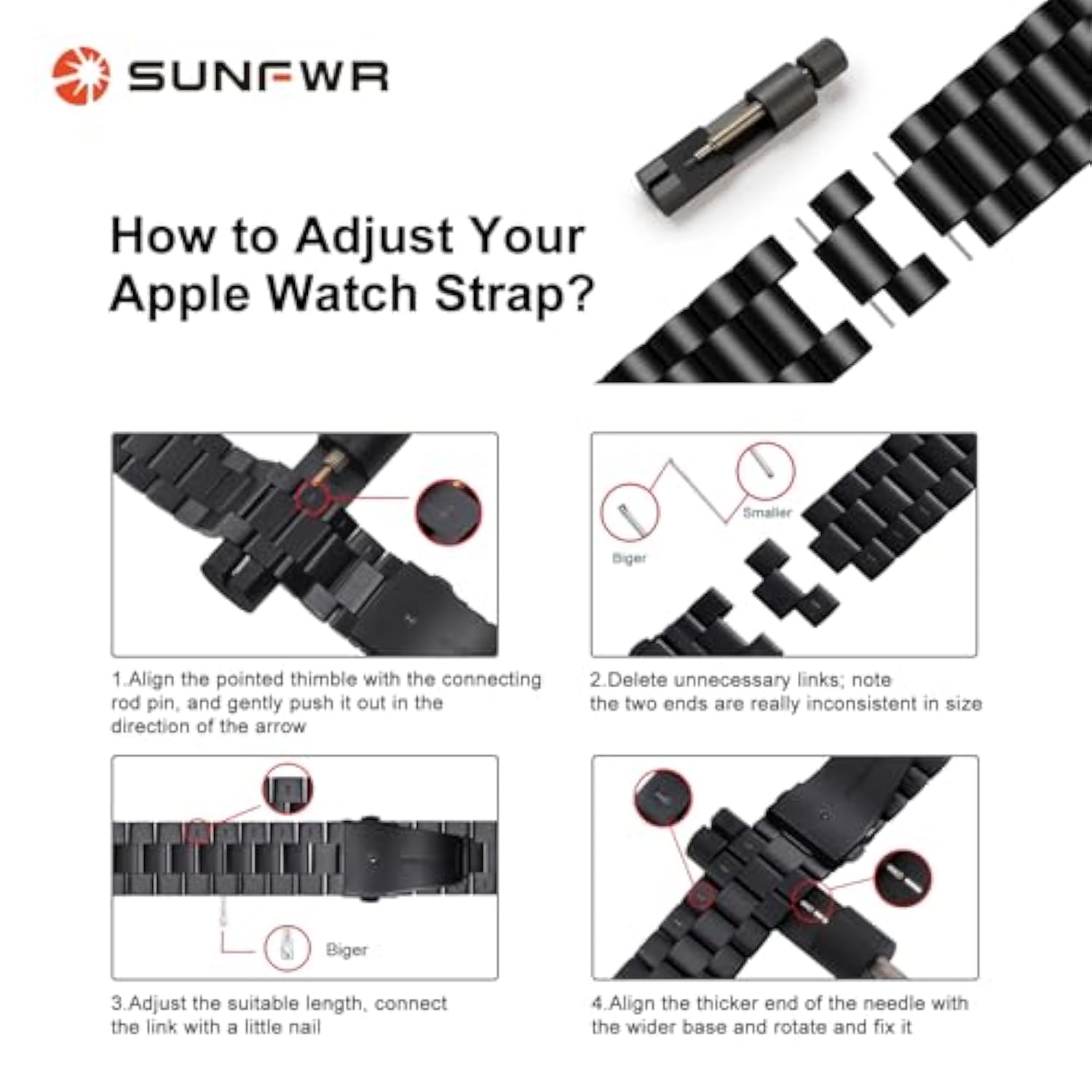 Compatible With Apple Watch Band 45Mm 44Mm 42Mm For Men Women, Stainless Steel Metal Iwatch Band With Case For Apple Watch Series 9/8/7/6/5/4/3/2/1/Se/Se2(Black, 42Mm 44Mm 45Mm)