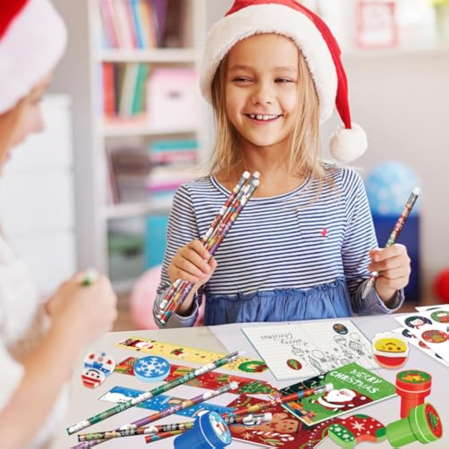 Christmas Party Favors For Kids, 168 Pcs 24-Pack Stationery Set For Stocking Stuffers, Themed Classroom Gift Exchange, Carnival Events, Class Reward Gifts And Prizes